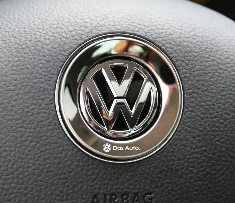 2025 Heiß 1 Stück Auto Lenkrad Aufkleber Dekoratives Emblem Für Volkswagen VW R-line GTI R Polo Golf Touareg Passat Magotan Tigu
