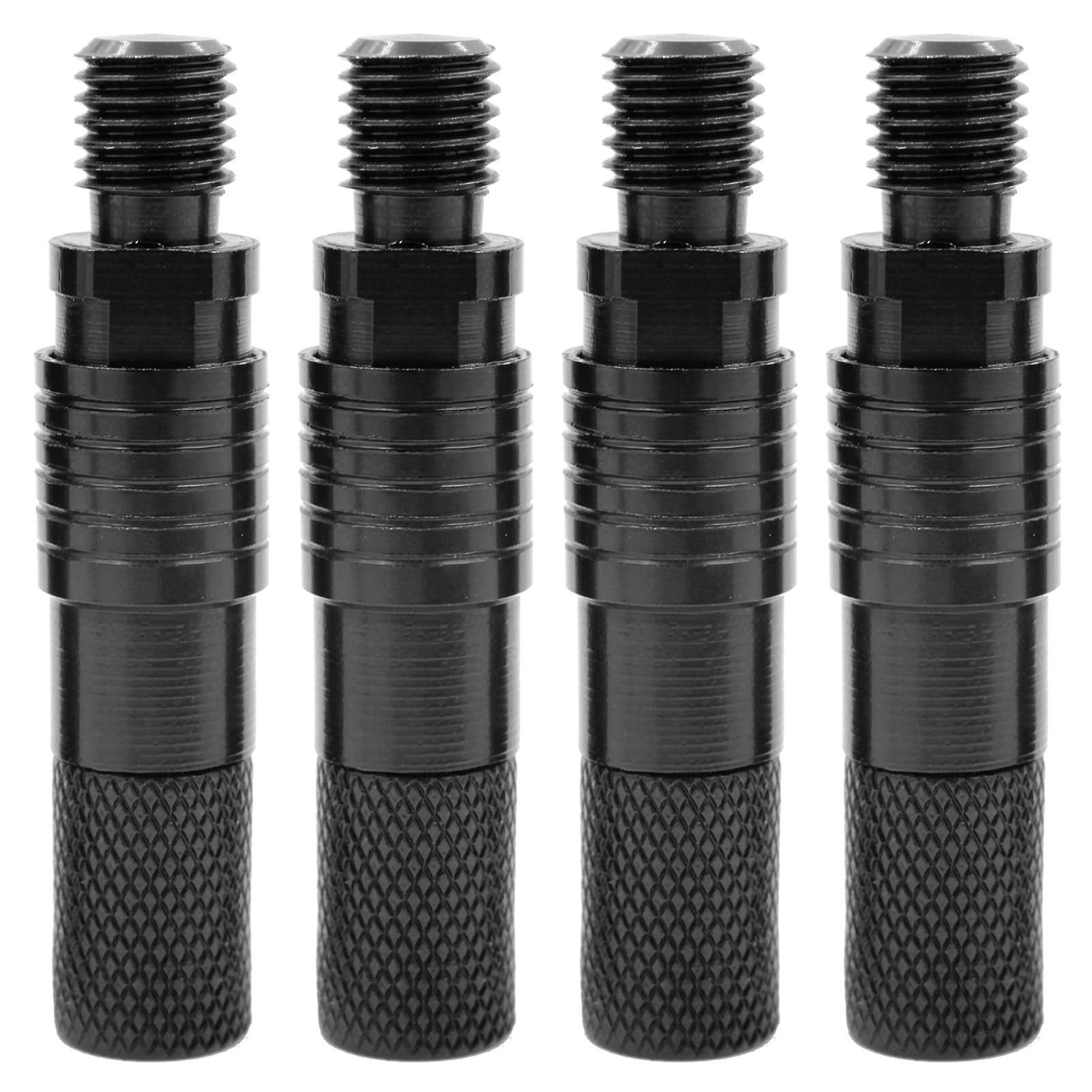 TARUOR 4 Stück Angelruten-Pod-Anschluss, Schnellverschluss, Bissanzeiger, Angeln, Bankstick, Unterstützung für Halt S schwarz