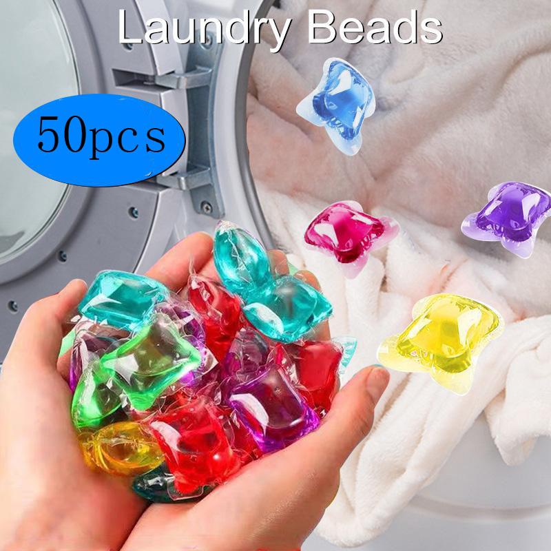 50 Stück Wäscheperlen, tragbar, für unterwegs, zum Waschen von Wäsche, Flecken auf dem für multifunktionalen Reiniger, Flecken, Wohnaccessoires 50Pcs