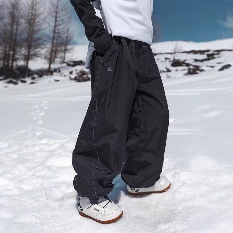 Herren Damen Snowboardhose Herren Single Board Wasserdicht Locker Geschnitten Verschleißfest Professionell Double Board Skihose S