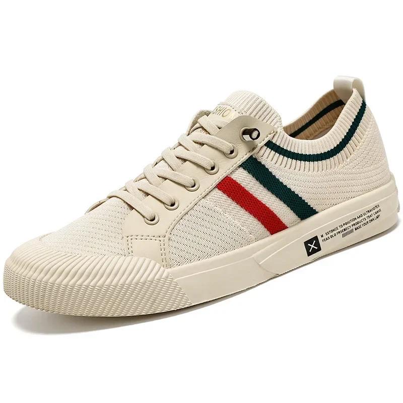 Herrenschuhe Luxus Herren-Sneakers Mode Freizeitschuhe für Herren Leichtes Mesh Atmungsaktiv Neu Outdoor Walking Slipper Herren Flats 45