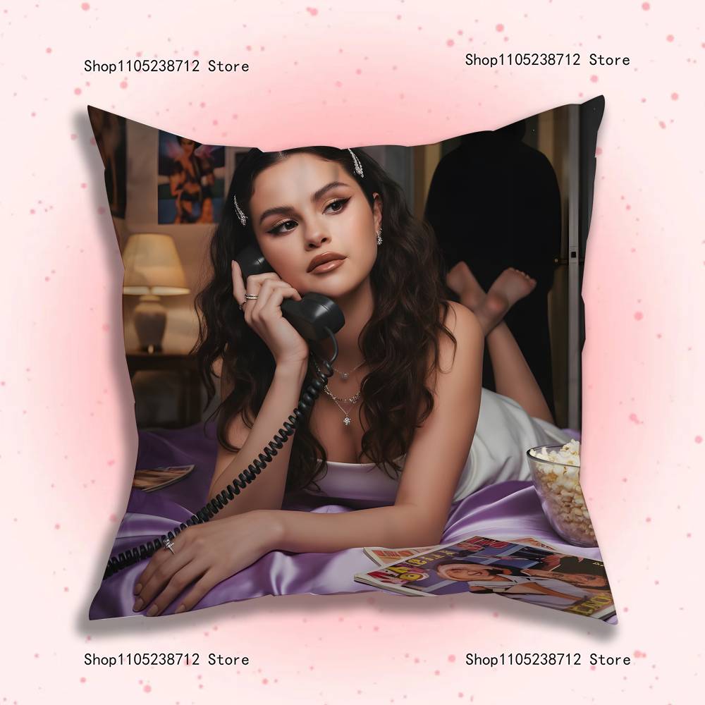 S-Selenas G-Gomez Kissenbezug Kissenhülle Kissen Plüsch Jungen Mädchen Cartoon Anime Kawaii Dekoration Kindergeburtstag Niedliche Geschenke Peach skin 18*18(CM)-1Pcs