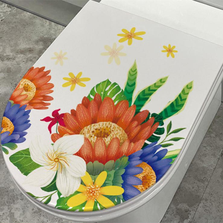 DIY Unterwasser Tier Muster Badezimmer Dekor 3D Toilettensitz Aufkleber PVC Kunst Tapete Abnehmbare Badezimmer Aufkleber Toilettenaufkleber 31*36cm