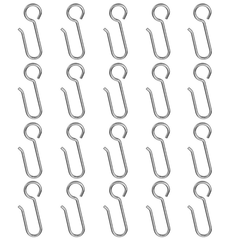 20Pcs Metall Vorhang Track Haken Drapieren Decke Dusche Vorhang Aufhänger Gardinen Haken Pin Fenster Vorhang 20Pcs