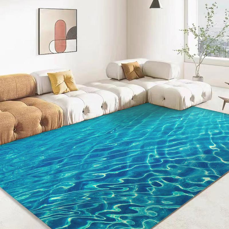 3D Ozean Meerwasser Teppich Meer Teppich für Wohnzimmer Teppiche Heim Bodendekor Wohnzimmer Kinderspielmatten Dekoration Hotel Lounge Matte 40x60cm (16x24in)