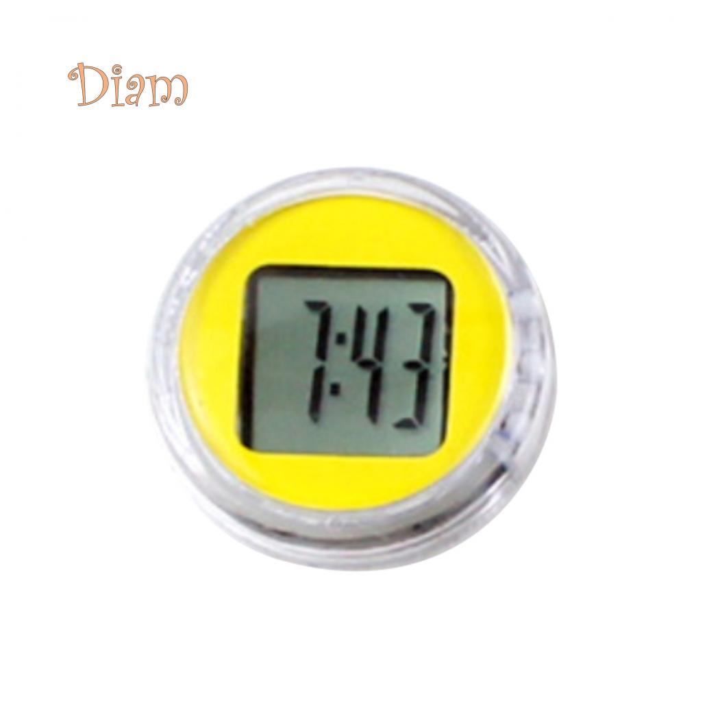 DAG Wasserdichte Mini-Motorrad-Fahrrad-klebrige Digitalanzeige-Uhr-Uhr-Büro-Dekoration One Size gelb