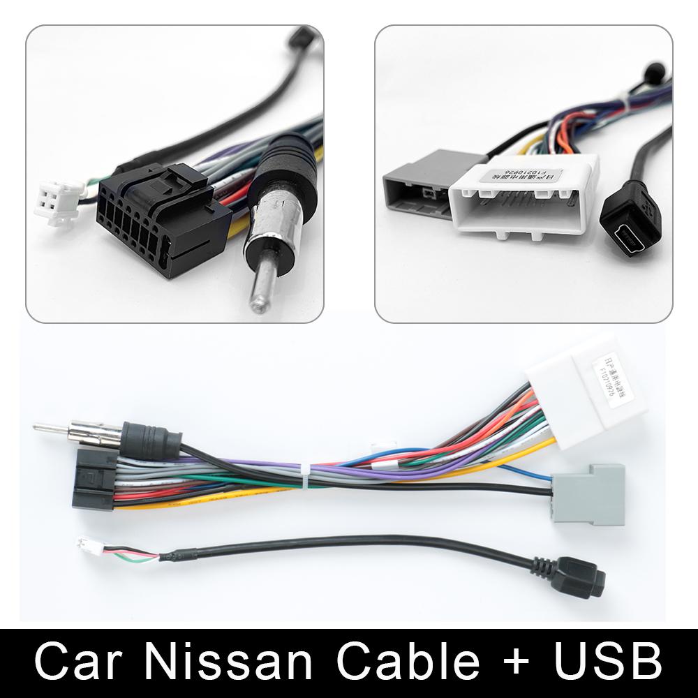 GPS-Antenne 2 Din Auto Android Radio Kabel Stromanschluss Universal RCA Nissan with USB