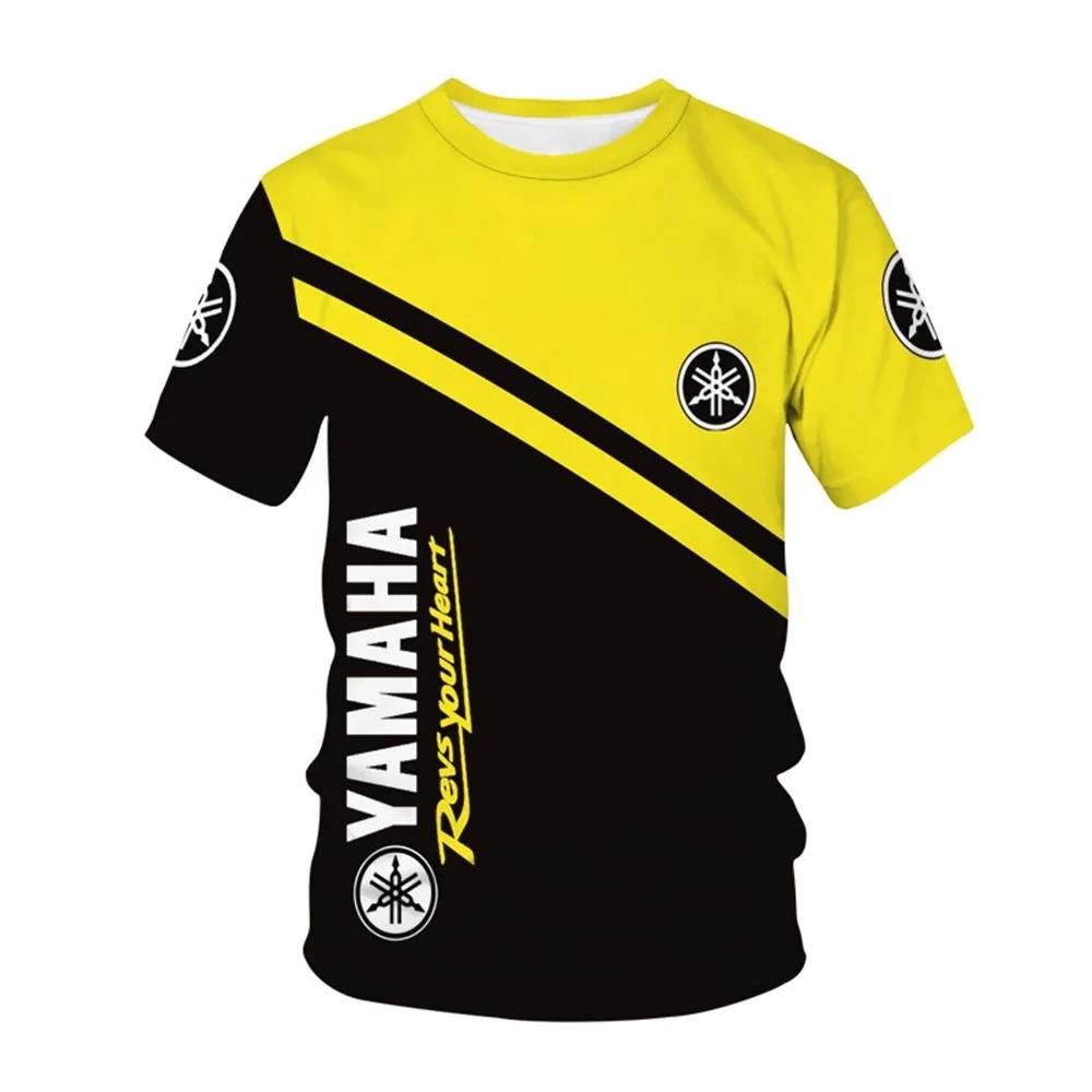 Sommer Herren personalisiert trendig Yamaha bedrucktes atmungsaktives kurzärmeliges T-Shirt Rennteam Uniform Sportbekleidung 2XL