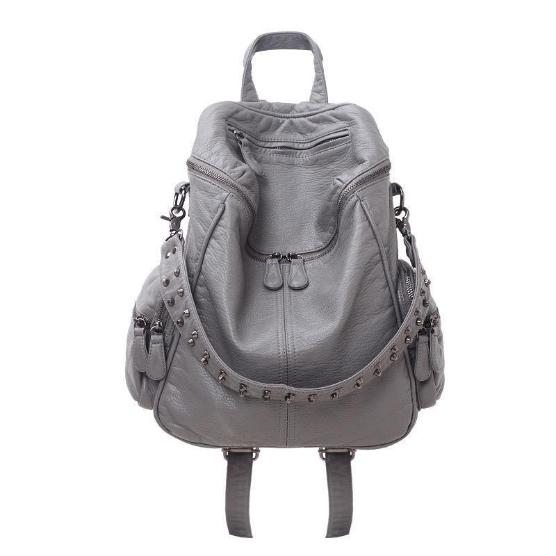 Frauen Rucksack Leder Tasche Pack Weibliche Reise Rucksack Leder Weibliche Schule Rucksack für Mädchen Tasche