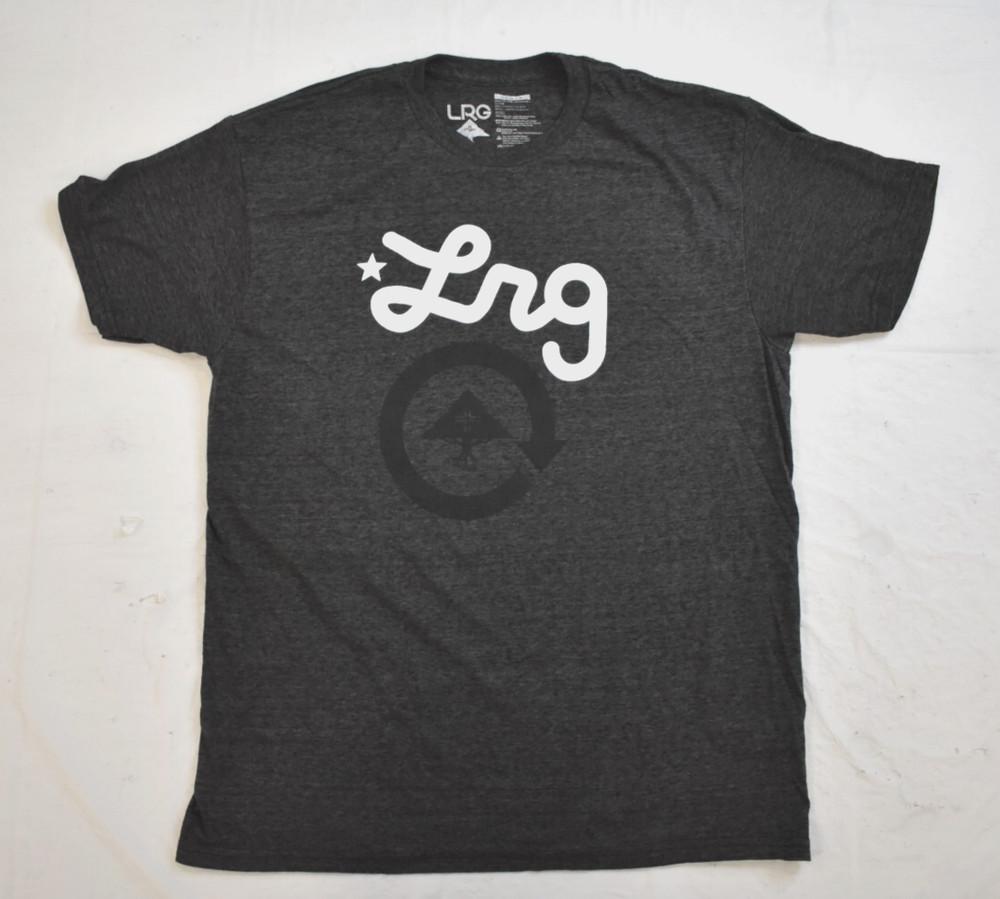 Lifted Research Group LRG Herren Heather Black Cycle Logo T-Shirt Neu M, L 2XL