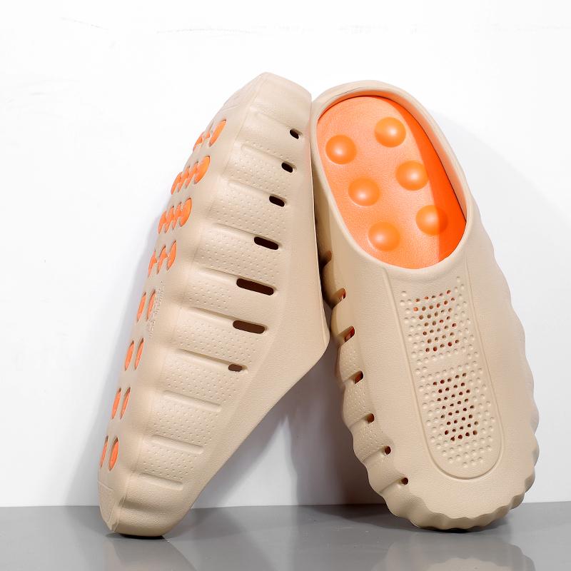 Sommer Männer Sandalen Strand Hausschuhe Mode Outdoor Hausschuhe Casual Strand Wasser Sport Schuhe Atmungsaktive Hohl Flip-Flops Günstige Männliche Aqua Sneaker 38/39 khaki