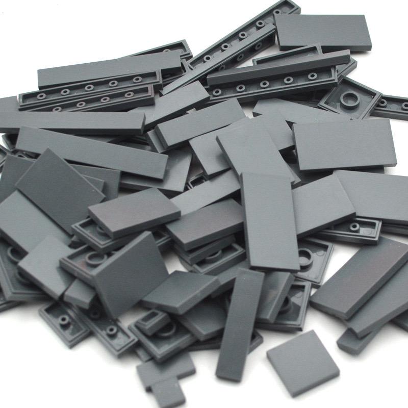 150 STÜCKE DIY Modell Glatte Dünne Bausteine MOC Mehrfarben Spielzeugteile Großfiguren Flache Fliesen Steine Pädagogisches Kinderspielzeug dunkelgrau