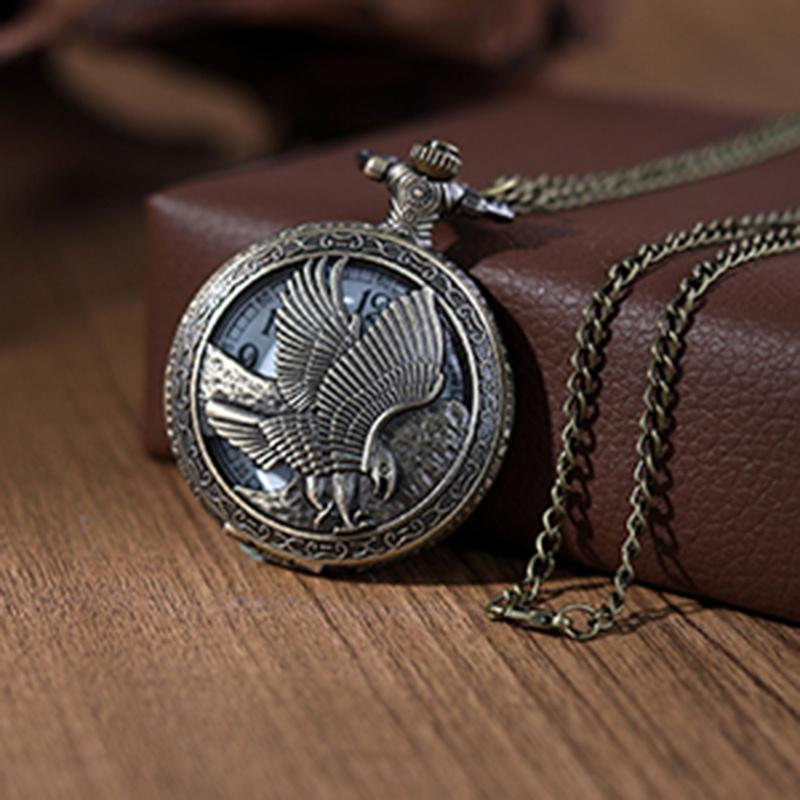 Männer Hohl Uhren Retro Taschenuhr Frauen Herren Halskette Taschenuhren