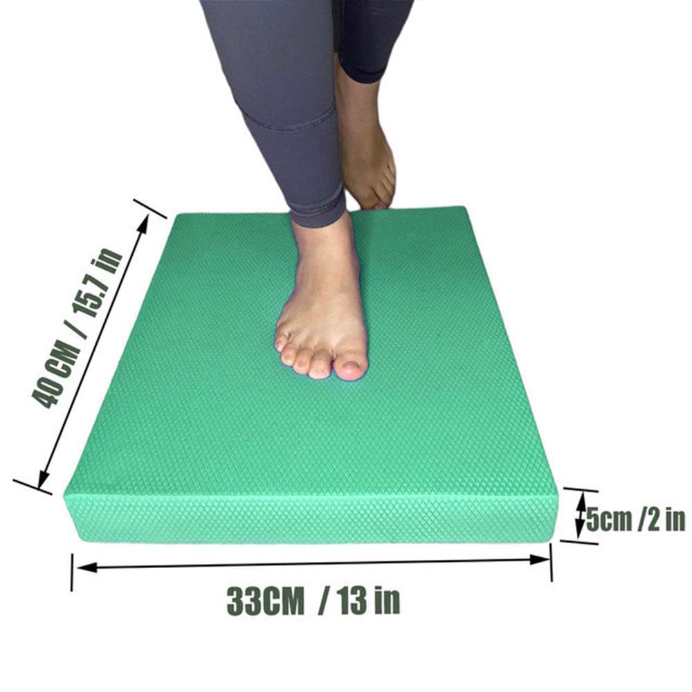 Weiches Balance-Pad, TPE-Yogamatte, Schaumstoff-Trainingspad, dickes Balance-Kissen, Fitness, Yoga, Pilates, Balance Board für Physiotherapie XL green