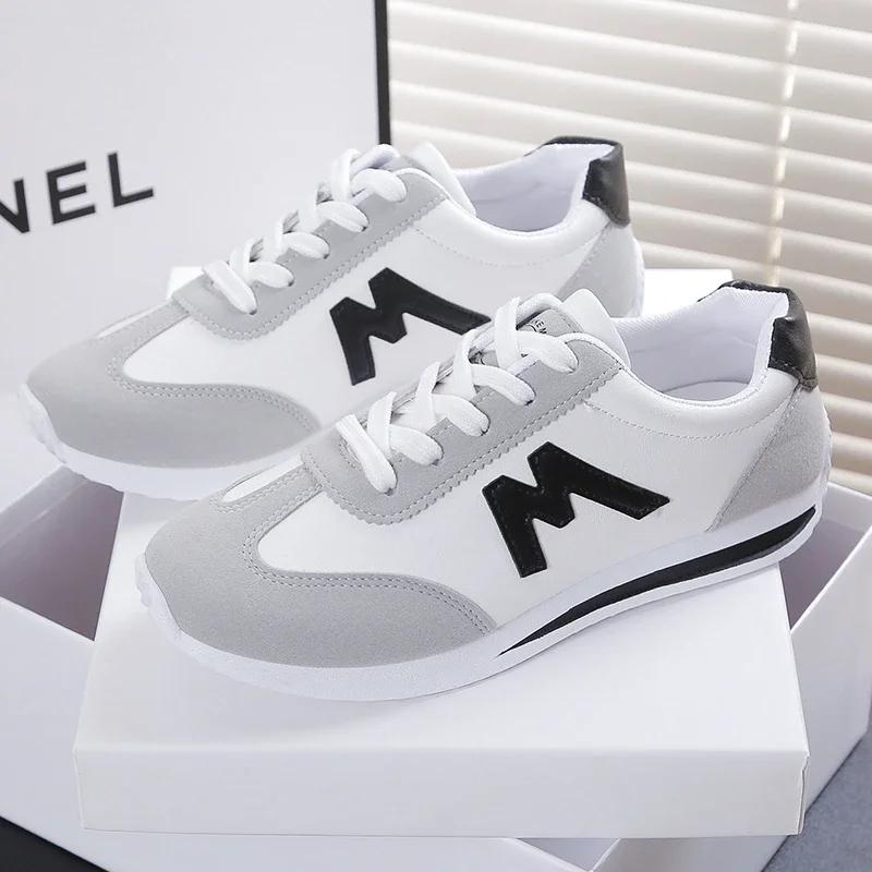 Damen Designer Sneaker Vielseitig Atmungsaktiv Überkreuzschnürung Lässige Sneaker Zapatos De Mujer Sneaker Runde Kappe Tiefer Ausschnitt Leicht 41