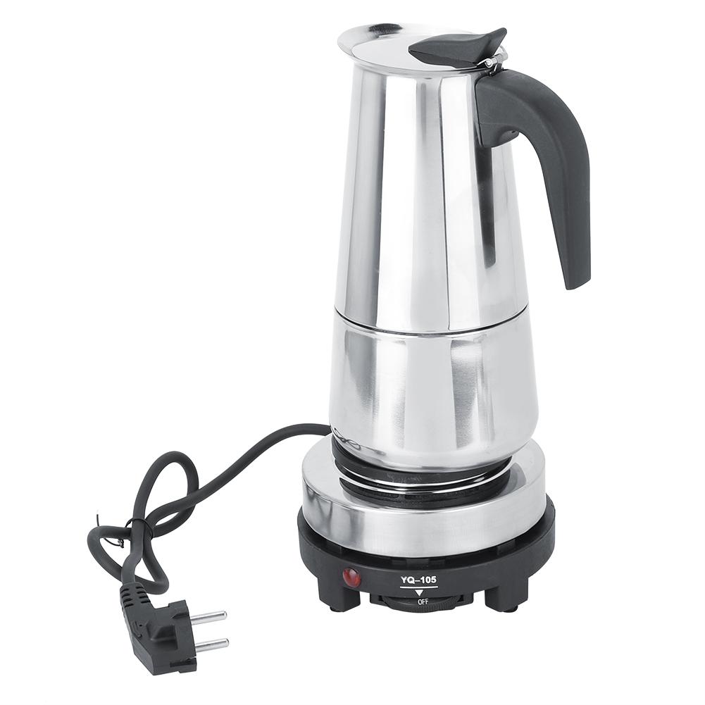 450 ml Edelstahl Elektroherd Kaffeekanne Maker Heizung Set