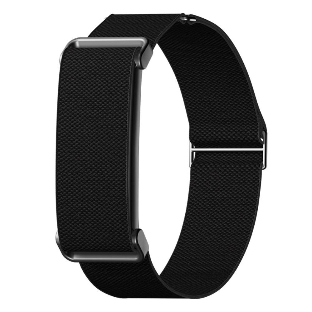Nylon Sportband Verstellbares Bizepsband Ersatz-Armband für Google Fitbit Air für Damen Herren 27cm schwarz
