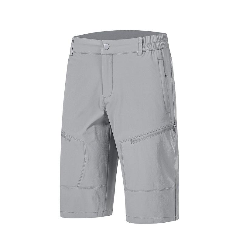 Herren Dünne Sommer Eis Seide Gerades Bein Hose, Herren Schnelltrocknende Sporthose, Mehrfach Taschen Arbeitshose L