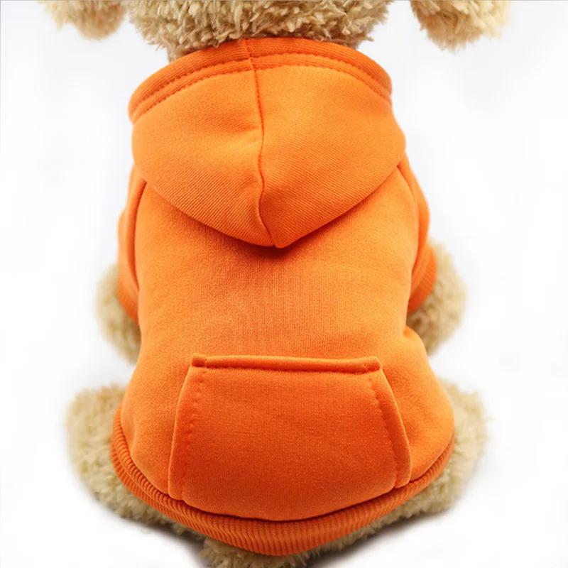 Hundekleidung für kleine Hunde, warme Kleidung für Hunde, Mantel, Welpen-Outfit, Haustierkleidung für große Hunde, Hoodies, Chihuahua S orange