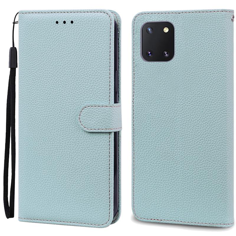 Note 10 Lite Case For Samsung Galaxy Note 10 Lite Case Wallet Leather Flip Case For Samsung Note 10 Lite Cover Coque Fundas Galaxy Note 10 Lite hellblaue