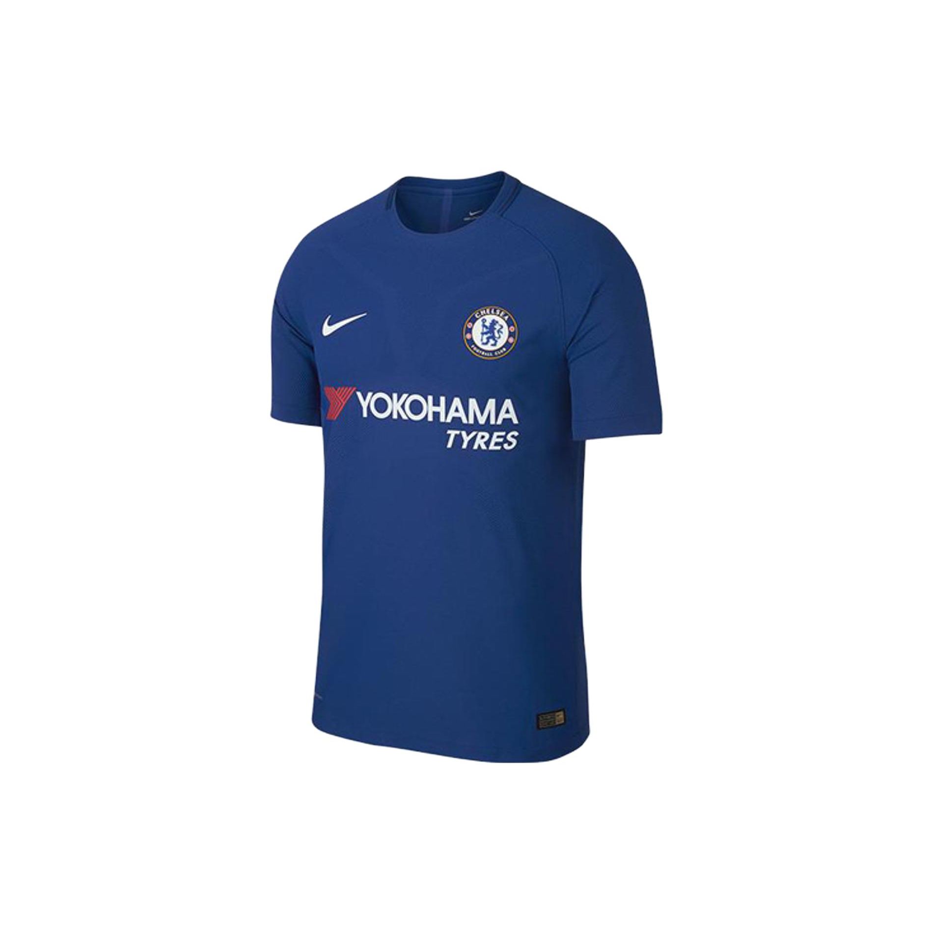 Nike Chelsea Football Club Heim AU Player Edition Logo Schriftzug Rundhals Raglan Kurzarm Trikot Herren Trikot Dunkelblau 905518-496 L