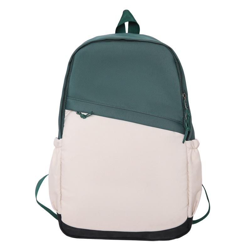 Business-Rucksack, Verschleißfester Nylon-Büro-Pendel-Computer-Rucksack, Vielseitiger Rucksack in Unifarbe grün