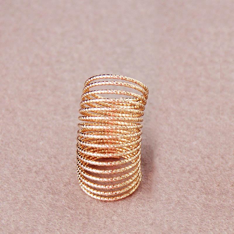 Frauen Ring Schöpfung Form Torsion Frühling Ring Mädchen Schmuck Geschenk Persönlichkeit Zeigefinger Ring gold
