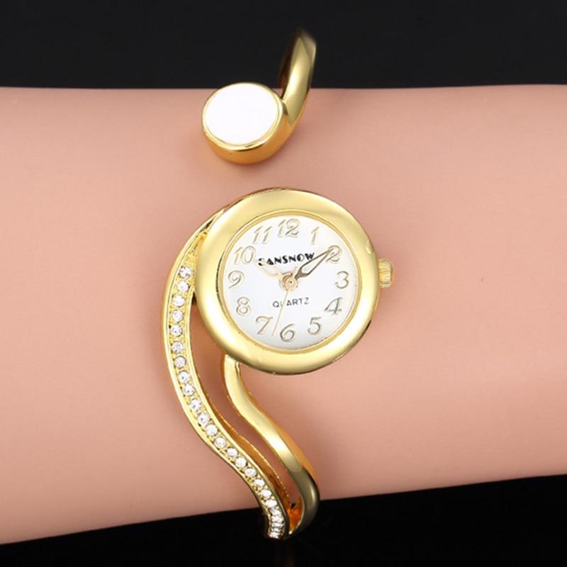 Roségoldenes Zifferblatt Damenuhren Vollstahl Analog Quarz Armbanduhr Hot Montre Femme 2020 gold