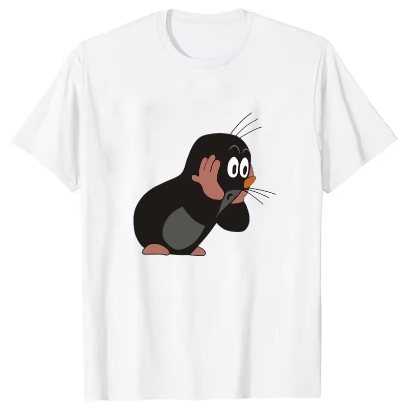 Herren T-Shirt Krtek Cartoon Die Geschichte eines Maulwurfs Sommer Tops T-Shirt Neuheit T-Shirt Damen Hohe Qualität Lässig Druck T-Shirt 4XL
