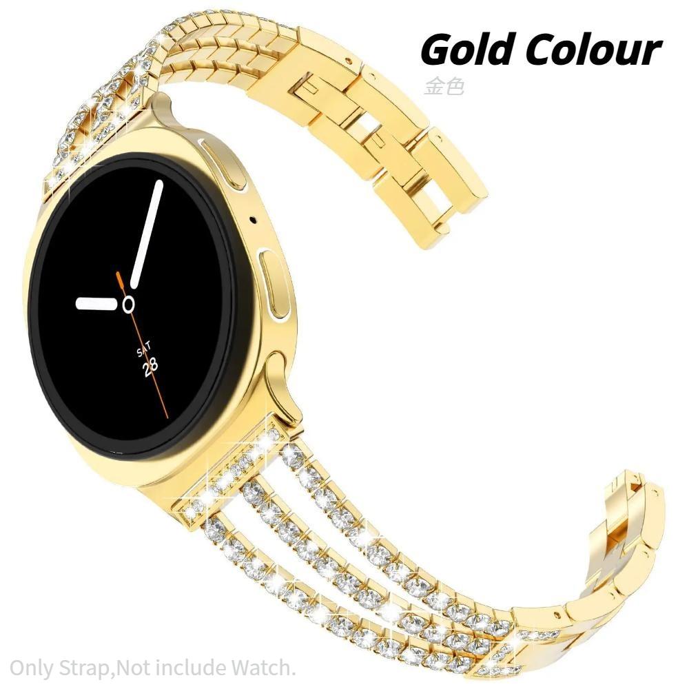 Diamantarmband für Samsung Galaxy Watch8/9 44mm 40mm Luxuriöses Metallarmband für Damen für Samsung Galaxy 8 Classic 46mm Correa Galaxy Watch 8 44mm gold