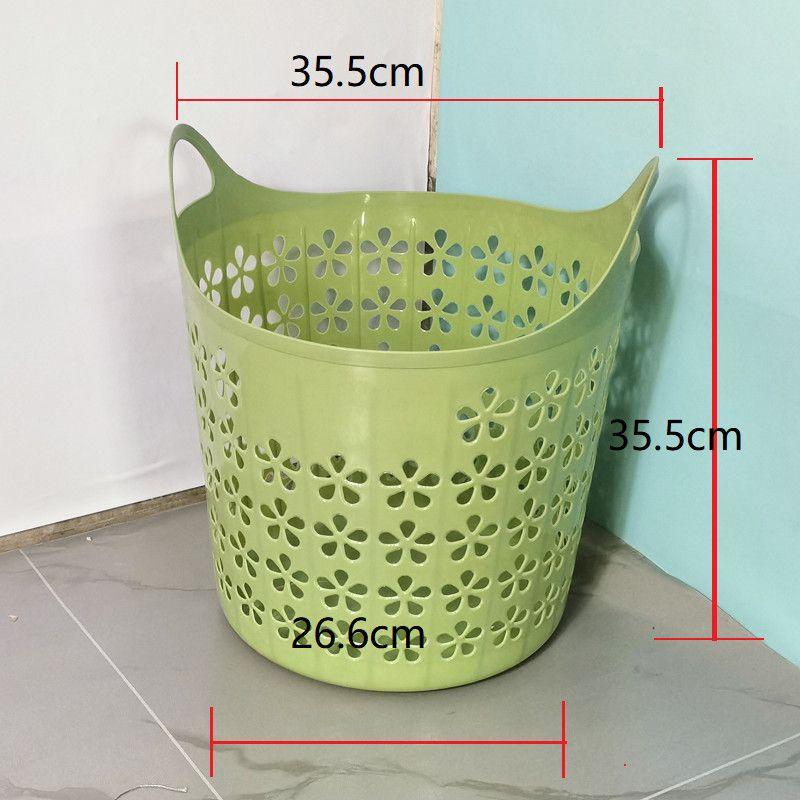 Großer Kunststoff-Aufbewahrungskorb für Wäsche, Kleidung, Spielzeug, starke Widerstandsfähigkeit, Behälter für Kleinigkeiten Green40# 26.6*35.5*35.5cm