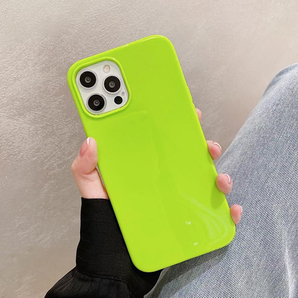 Candy Color Glossy Handyhülle für iPhone 11 Hülle iPhone 15 Pro 11 13 14 Pro Max 12 7 8 Plus XR XS X SE Stoßfeste Fashion Cover For iPhone 12Pro Max