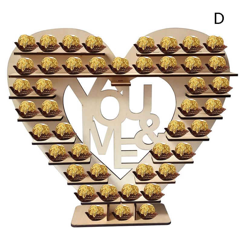Hochzeit Holzornamente Mr&Mrs Schokoladenständer Display Süßigkeiten Cupcake Desserts Halter Home Decor Hochzeit Party Bars