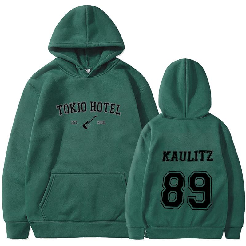 Rockband Tokio Hotel Kaulitz Hoodie Herrenmode Casual Pullover Sweatshirt Männer Frauen Hip Hop Übergroße Kapuze Punk Streetwear 3XL black