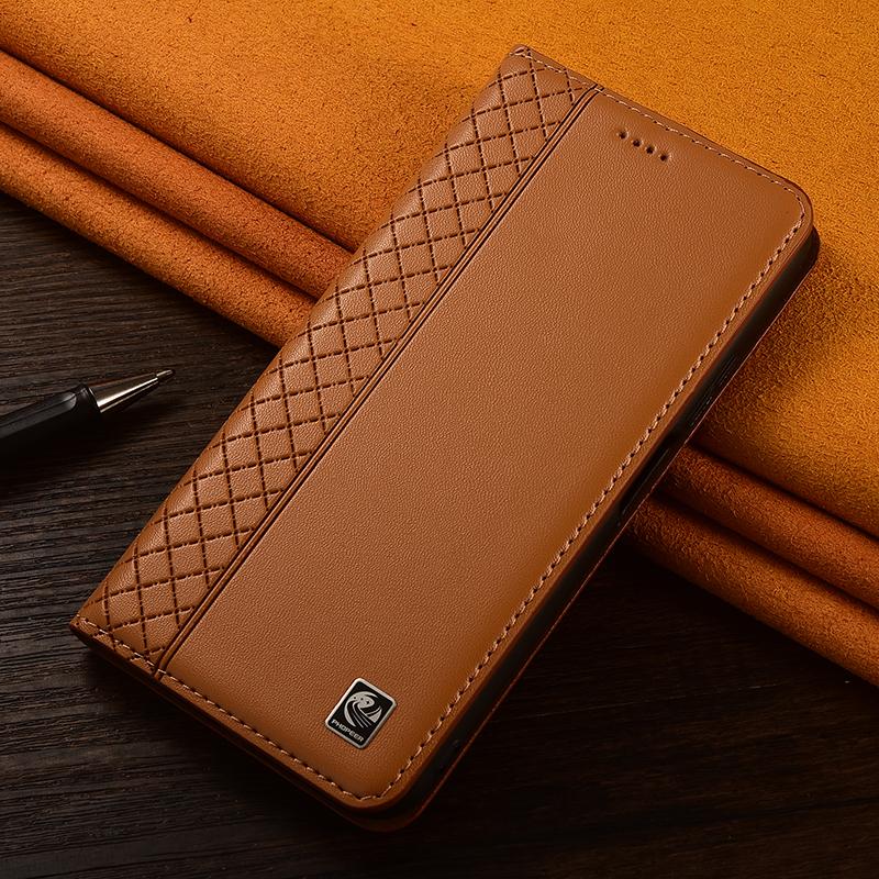 Napa Innengitter Echtes Leder Klapphülle für Samsung Galaxy S20 S21 S22 S23 S24 S25 S26 FE Plus Ultra Edge Hülle Kartenfächer S25 Edge braun