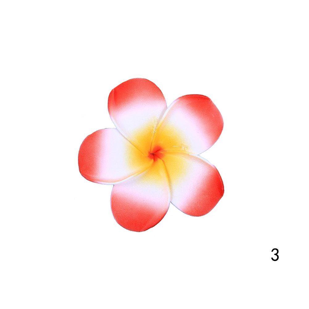 Frauen Gefälschte Ei Plumeria Blume Haar Clip Zubehör Hawaiian Party Hochzeit Haarspange Haar Zubehör red