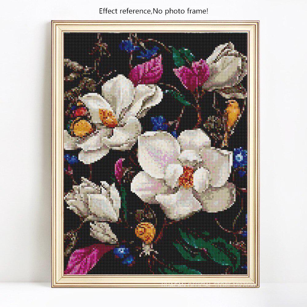 Diamant-Mosaik-Verkauf, Blumen, Diamant-Stickerei, vollständige Darstellung, Blumen-Diamant-Gemälde 20X30