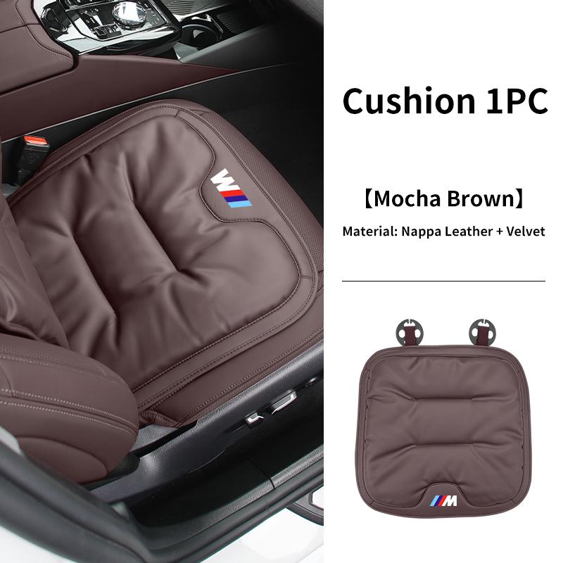Neues Luxus Auto Velours Leder Kissen Atmungsaktives Rücksitz Kissenbezug BMW Zubehör Für BMW F30 E60 F20 E46 E90 F10 G60 X5 Mocha 1pc