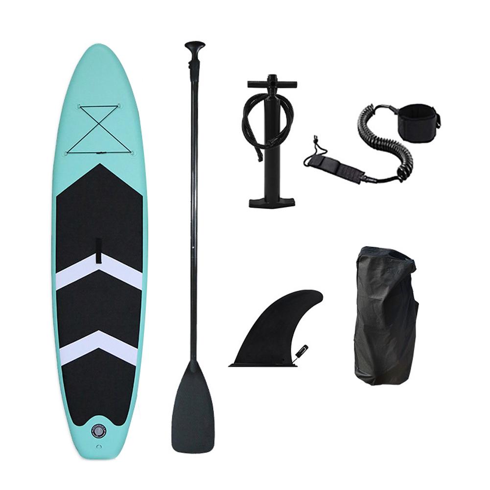 Aufblasbares Standup-Paddle-Board, Surfbrett, Wassersport, Kajak, Surf-Set mit Paddle-Board-Heckflosse bunt