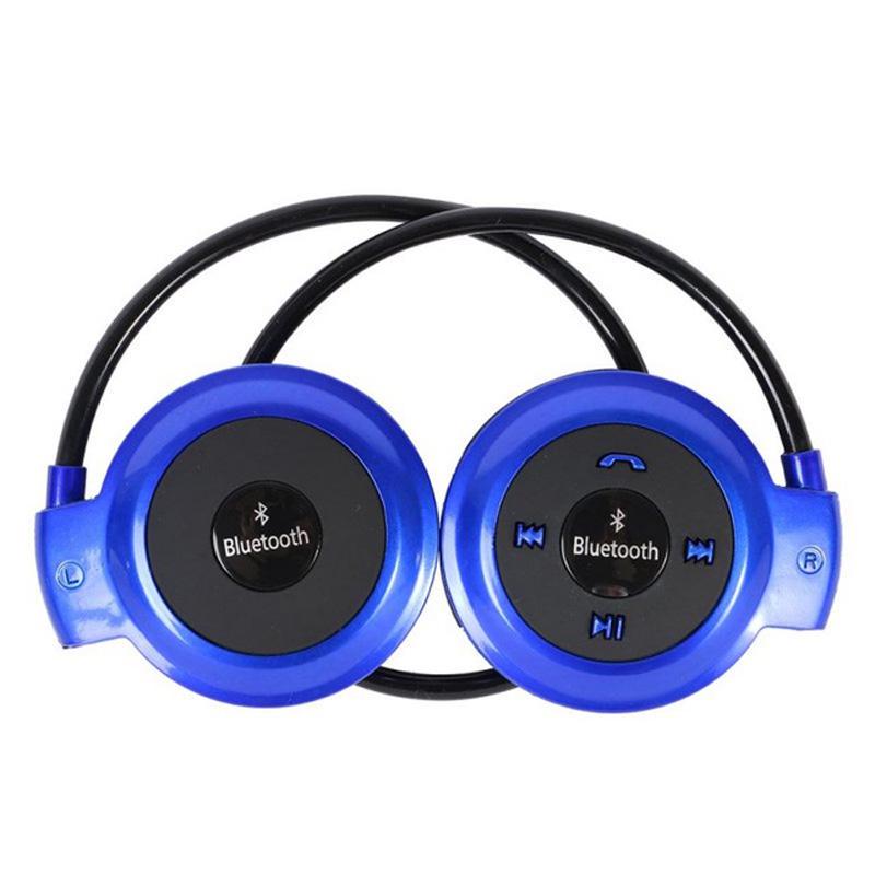 VAORLO Mini Bluetooth-Kopfhörer Sport Wireless Headsets Nackenbügel Stereo Bluetooth-Ohrhörer mit Mikrofon blau