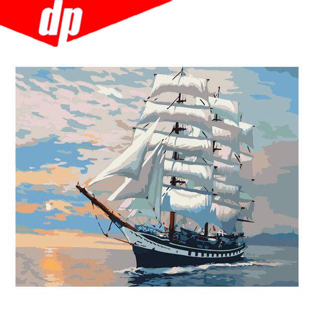 Malerischen Meer Diamant Stickerei 5D DIY Diamant Malerei Kreuz Stich Bild Volle Runde Diamant 20X30