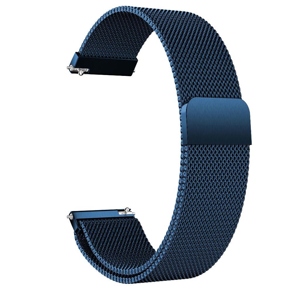 20mm Milanese Loop Strap Für Garmin Forerunner 645 245 245M Edelstahl Armband Armband für Garmin Vivoactive 5 venu SQ blau
