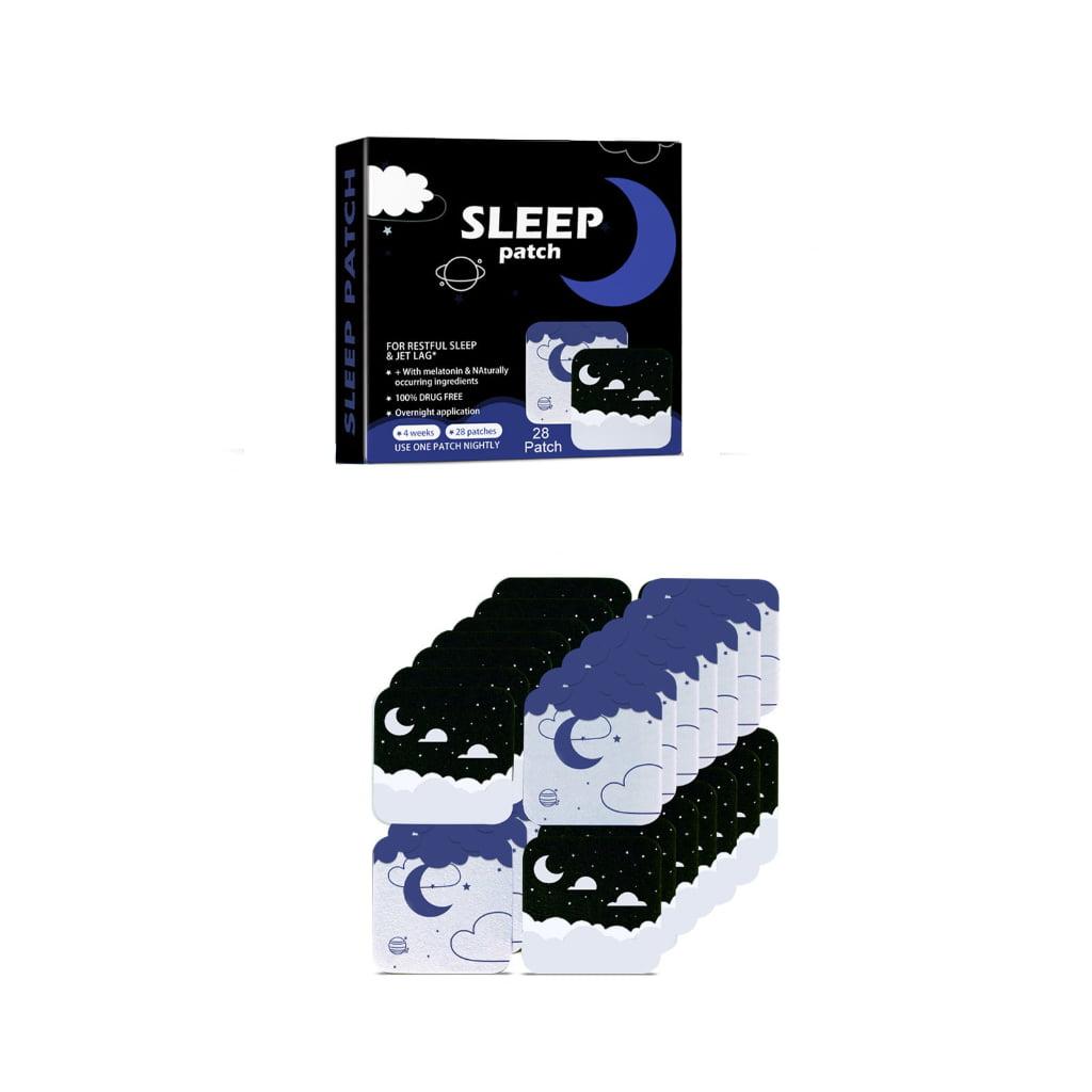 Verbesserte Tiefschlafpflaster für Erwachsene, weich, atmungsaktiv, für Frauen und Männer, lindern Schlaflosigkeit, Reizbarkeit, Angstzustände, verbessern den Schlaf 1 box of 28 tablets schwarz