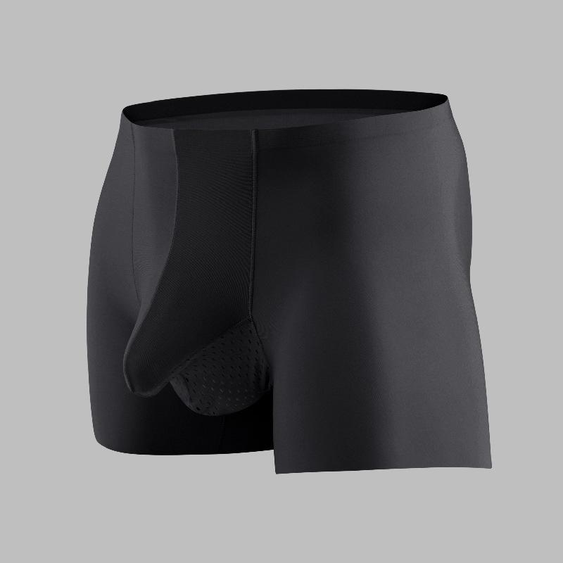 Herren Nahtlose Unterwäsche Atmungsaktiv und Bequem Flache Unterwäsche Boxer Briefs 3XL schwarz