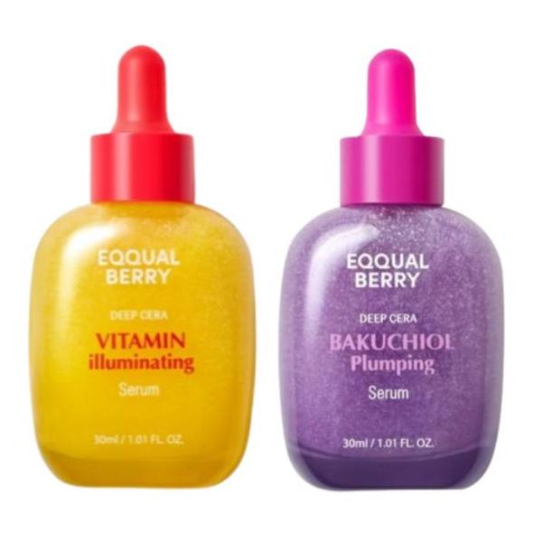 EQQUALBERRY Deep Cera Serum 30ml Bakuchiol, Vitamin, Aloe PDRN, NAD+ Peptid (14 Optionen) #Bakuchiol+Vitamin