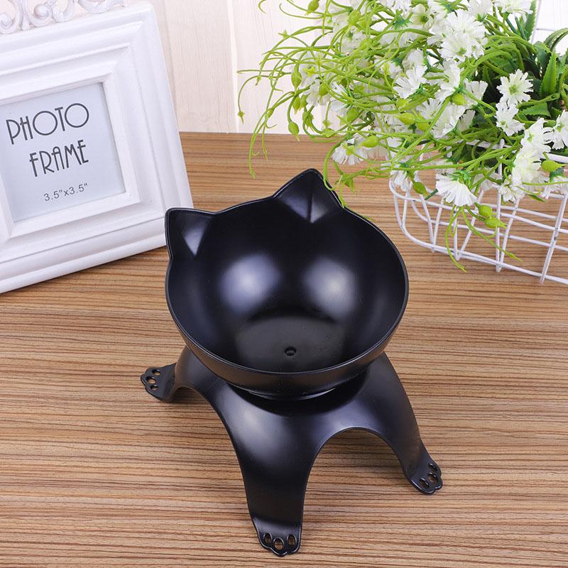 Haustiernapf verhindert Verrutschen, einfache Reinigung, niedliche Form, kleine Tiernahrung, Wassernapf für Hunde und Katzen schwarz