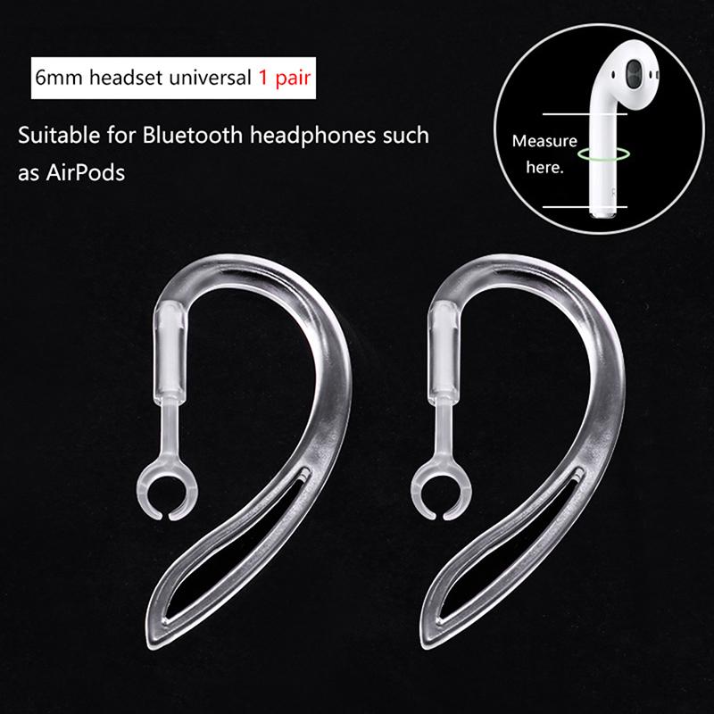 1 Paar kabelloser Bluetooth-Kopfhörer-Ohrstöpsel, Ohrbügelhalter, kleiner und leichter Kopfhörer, Anti-Fall-Anti-Rutsch-Haken, Kopfhörerzubehör für Air Pods 6mm