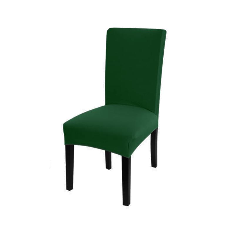 Einfarbiger Stuhlbezug, Spandex-Stretch-Schonbezüge, Stuhlhussen für Küche, Esszimmer, Küche, Hochzeitsbankett dunkle cyan