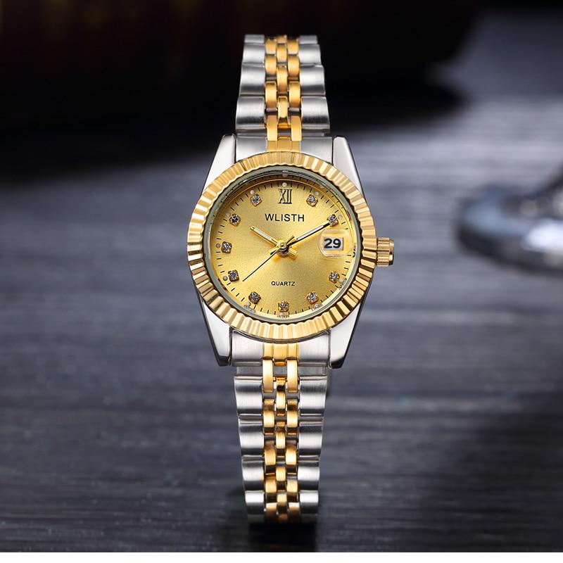 2023 frauen Quarz Armbanduhr Top Marke Luxus Berühmte Uhr Damen Uhr Kalender Stunden Box gold