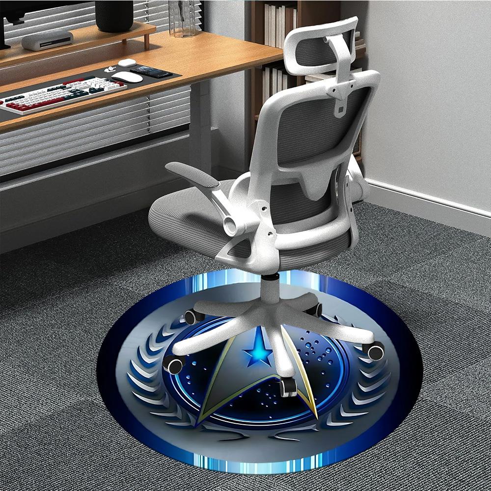 1 Stück Star Trek Büro Runder Teppich, Indoor-Matte Geeignet Für Büro, Schlafzimmer Wohnzimmer Heimdekoration, Zimmerdeko, Offic a0928134 80cm by 80cm